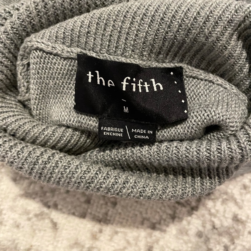 The Fifth Label Open Back Grey Turtleneck Sweater - Picture 3 of 6